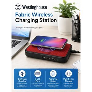 Westinghouse Qi Wireless Charger  with 4 Additional USB Ports New in Box